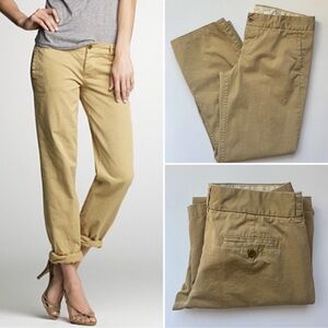 J. Crew Women's Broken-in Boyfriend Cotton Chinos — tan, size 6